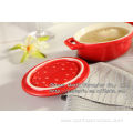 Round casserole with lid and handle QF-006